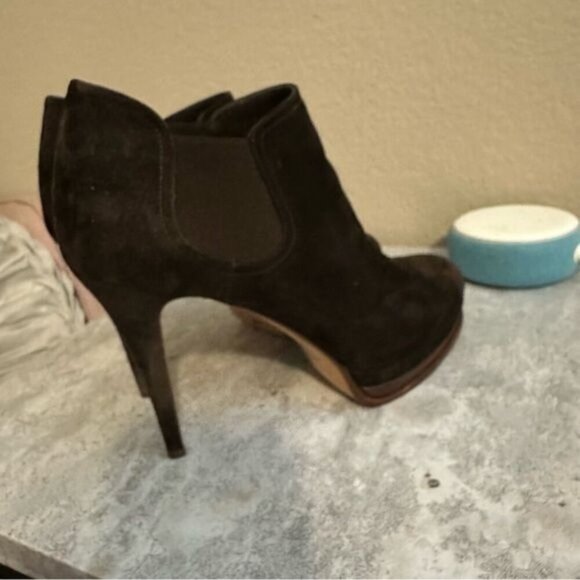 Casadei Browns Suede Ankle Boots Platform Heeled Size 8.5 - Picture 5 of 11